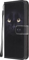Zwarte poes kat agenda book case hoesje Nokia 1.4