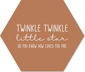 Muurhexagon twinkle twinkel terra Forex / 24 x 20 cm