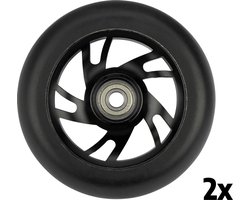 foto van Black Dragon Stuntstep Wielen Set - Spoked Alu - Zwart