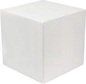 Piepschuim kubus 25cm - hobbybasisvoorwerp - Isomo - vierkant - blokken - blok - handvaardigheid