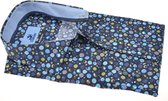 Overhemd Modern Fit Print Blauw (514070 - 38)