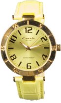 Catch Horloge - Goudkleurig (kleur kast) - Geel bandje - 40 mm