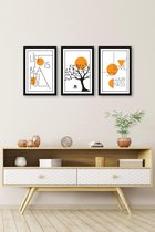 Decoratie hout poster 3 stuk Life is Beautiful