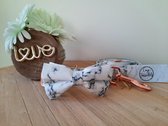 Marble - Honden halsband en leiband set met vlinderdas - Small-Medium - Coco&Furriends