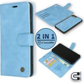 iPhone SE 2020 Hoesje Sky Blue - Casemania 2 in 1 Magnetic Book Case