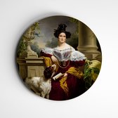 Muurcirkel Portret Alida Assink | Trendy classic | Oude meester - 120x120cm, Dibond