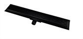 CityLine NERO RVS zijuitloop douchegoot 70 cm - Mat Zwart