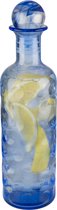 APS-Germany® Luxe Karaf van Glas blauw - 800ml - 0.8 liter - Glazen Waterfles - Tafel Water