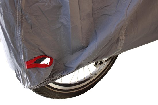 DeZeilenSpecialist Bakfietshoes - Bakfiets beschermhoes - Tweewieler Bakfietshoes - 2 Wieler Bakfietshoes - Geschikt voor Babboe City Go - Grijs - Voorzien van slotgat van DeZeilenSpecialist — afbeelding 2
