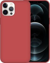 iPhone 12 Pro Max Case Hoesje Siliconen Back Cover - Apple iPhone 12 Pro Max - Koraalroze