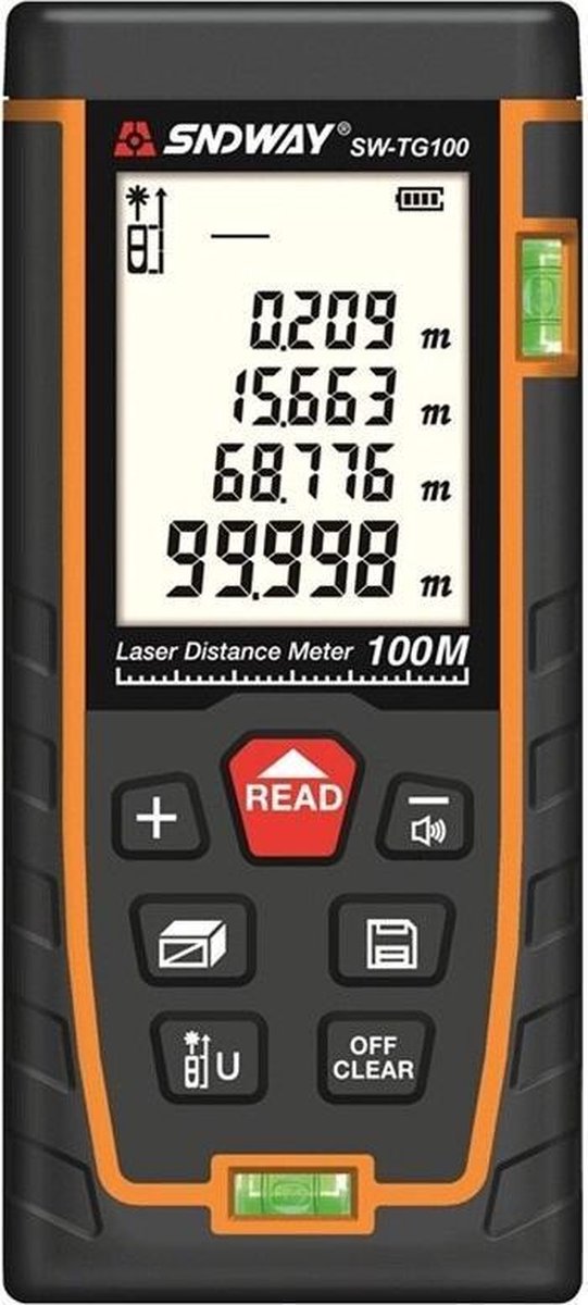 Sndway Professionele Laser Afstandsmeter - 50 meter bereik - Incl. batterijen