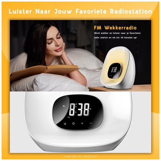 Wake Up Light Wekker - Natuurlijk Wakker Worden - 10 Verschillende  Helderheids Standen - S | bol.com