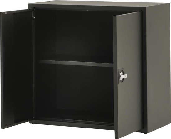 Povag archiefkast – 75x80x38 cm – Zwart – Met slot – AKP-104