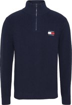 Tommy Hilfiger - Heren Sweaters Half Zip Sweat - Blauw - Maat M