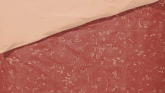 Damai - Dekbedovertrekset - Bio Katoen - 140x200/220 cm - Rood + 1 kussensloop 60x70 van Damai — afbeelding 5