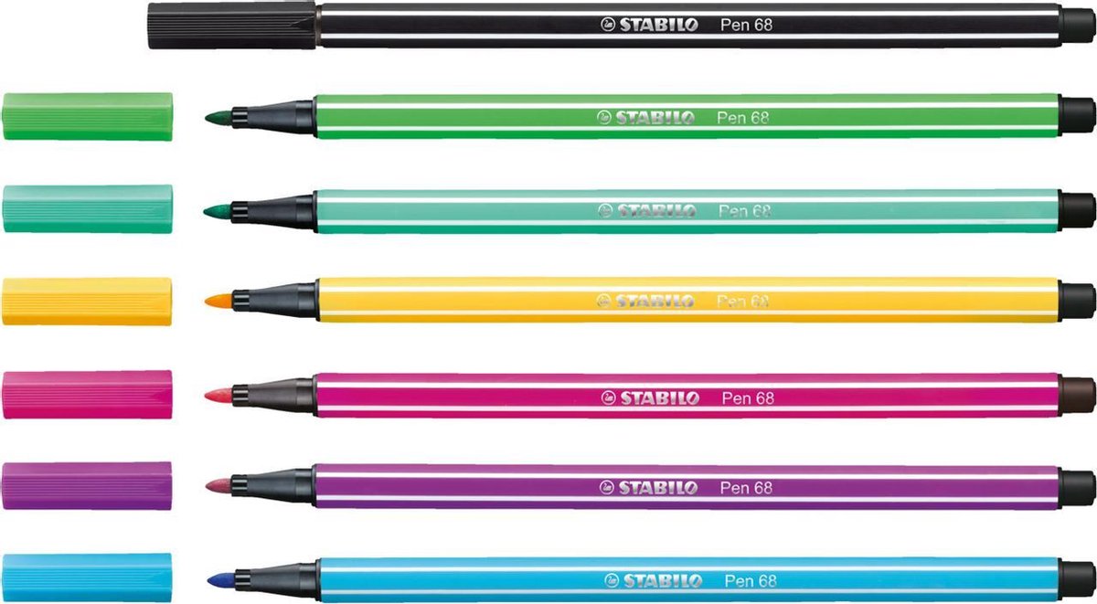 STABILO Pen 68 - Premium Viltstift - Rollerset - ARTY - Set Met 25 Verschillende Kleuren — afbeelding 3