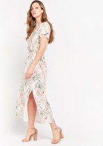 LOLALIZA Maxi jurk met tropische print - Ecru - Maat 34