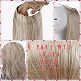 U part wig halve pruik 1/2 wig clip in extensions 100%human hair blond mix