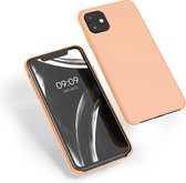 kwmobile telefoonhoesje voor Apple iPhone 11 - Hoesje met siliconen coating - Smartphone case in perzik