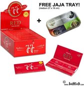 JAJA TWO IN ONE RED SLIMSIZE 48 PAPERS AND TIPS MET GRATIS JAJA TRAY