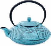 Theepot - Gietijzeren theepot - Dragonfly turquoise  - 800 ml