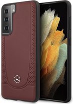 Mercedes-Benz Samsung Galaxy S21 Plus Zwart Backcover hoesje - Real Leather - Dynamic Line