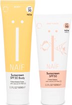 Naïf Familie voordeelverpakking Zonnebrandcrème Small - Volwassen factor 30 en Kids factor 50