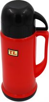 YILTEX – Isoleerfles / Thermoskan / Thermosfles / Thermoskan 1 liter / Thermoskan 1 liter – 1l – Rood Met Zwart