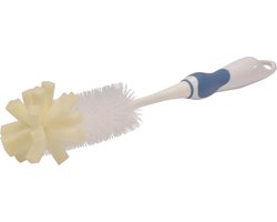 Flessenborstel met Sponstop - Wit/Blauw