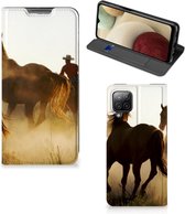 Bookcase Geschikt voor Samsung Galaxy A12 Smart Cover Cowboy