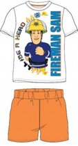 Brandweerman Sam pyjama - maat 128 - Sam shortama - oranje