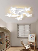UnicLamps LED Bluetooth - 5 Sterretjes Plafondlamp Met Afstandsbediening - Wit - Smart lamp - Dimbaar - Moderne Lamp - Plafoniere