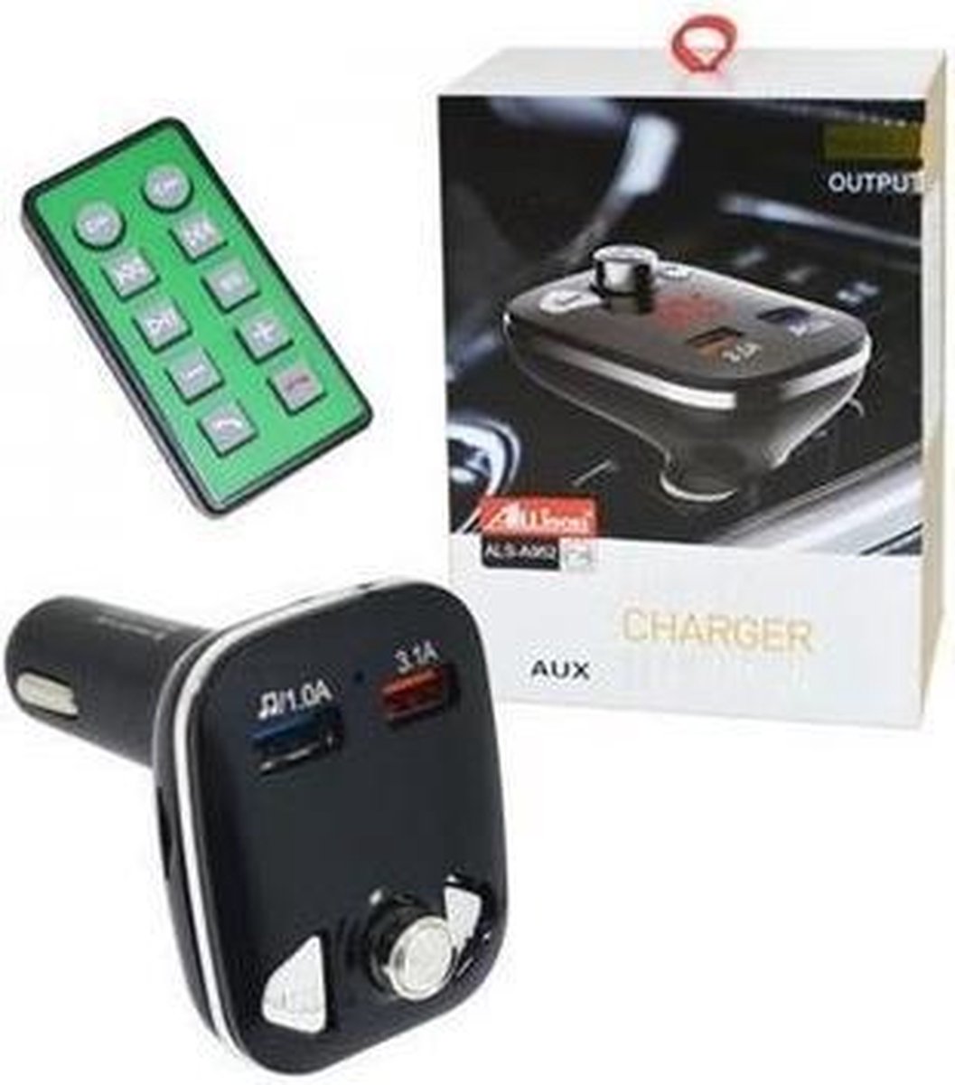 Baseus - T-typed - S-09 - Carkit - Fm transmitter - Wireless MP3 Car Charger