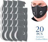 20 stuks 2.5 pm filters voor sportmaskers - grijs