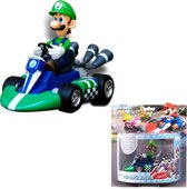 Mario Kart Luigi Pull-Back voertuig - 12 cm groot - Top Cadeau voor fans