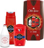 Old spice captain wooden barrel giftset ( aftershave, douchegel, deo stick)