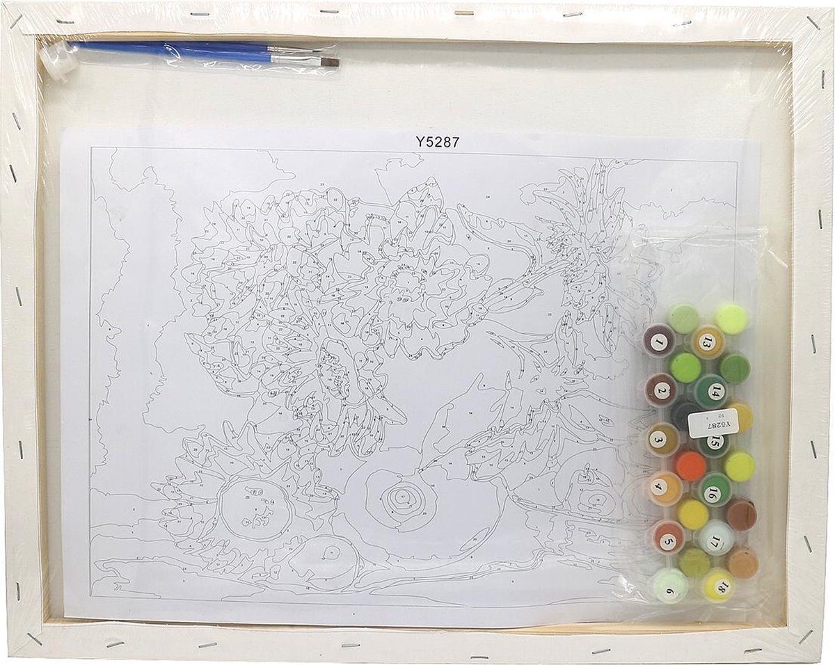 Schilderen op nummer voor volwassenen - BEER VOOR RAAM - 40 x 50 cm