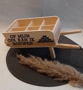 Mint11 - Houten kruiwagen - Bierverpakking - plaats voor 6 flesjes bier - cadeau voor opa - biercadeau - cadeau voor hem - verjaardagscadeau - verjaardagskado - bierpakket -