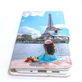 Huawei P40 Parijs Print Portemonnee Wallet Case -TPU  hoesje met pasjes Flip Cover - Boek  beschermend Telefoonhoesje