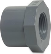 VDL Verloopring PVC-U 50 mm x 3/4" lijm spie x binnendraad 16bar grijs