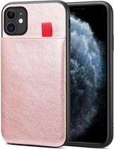 Card Case voor Apple iPhone 11 Pro Max | PU Leren Back Cover | Luxe Telefoonhoesje | Pasjeshouder | Roze