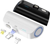 Ipsky Draadloze Powerbank - Magnetisch - Fast charging - Telefoon oplader Apple/lightning - USB-C - Micro USB - Airpods oplader - Inclusief kabel