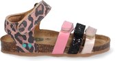 Bunnies JR 221403-513 Meisjes Sandalen - Roze/Print - Leer - Klittenband