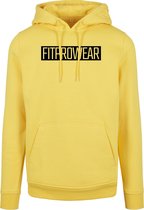 FitProWear Trui Heren Block - Geel - maat XXL/2XL - Mannen - Hoodie - Trui  - Sweater - Sporttrui - Sportkleding - Casual kleding - Trui Heren - Gele trui - Katoen / Polyester - Tr