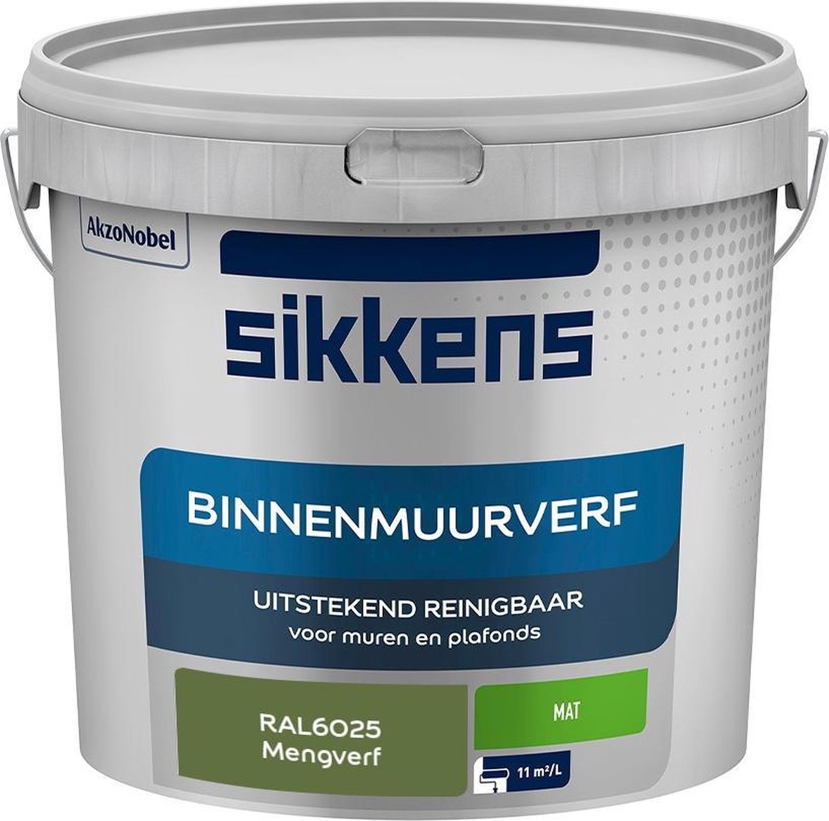 Sikkens Binnenmuurverf Muurverf Mengkleur Mat RAL6025 5L