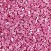 Rocailles, afm 15/0 , d: 1,7 mm, roze, 2-cut, 500gr, gatgrootte 0,5 mm [HOB-68783]