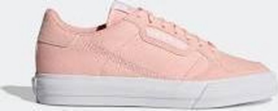 Adidas Continental Vulc - Maat 41 1/3- Zalm Roze, Wit | bol