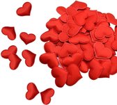 WiseGoods Premium Romantische Bloemblaadjes - Hartjes Confetti van Zijde - Rood - Rozen Blaadjes - Bruiloft Decoratie - 100 st