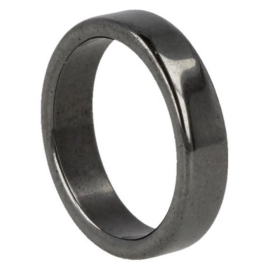 Ring en hématite plate (5 mm - taille 18)