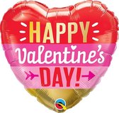 Qualatex - Folieballon Happy Valentine's Day Meerkleurig 46 cm